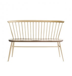 Windsor Style Highback Solid Wood Bench