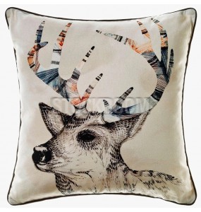 Winter Deer Decorative Cushion