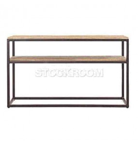 Xavi Industrial Console Table With Shelf