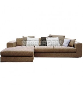 Lucca Leather Feather Down Sofa - L Shape
