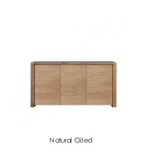 Savanna Solid Oak Wood Shoes Cabinet – 3 Doors