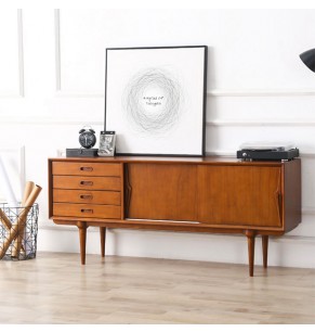 1960’s Style Vintage Solid Wood Sideboard Design By Stockroom