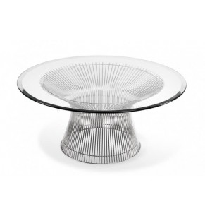 Warren Platner Style Glass Coffee Table