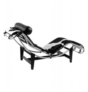 LE CORBUSIER LC4 STYLE CHAISE LOUNGE - COWHIDE