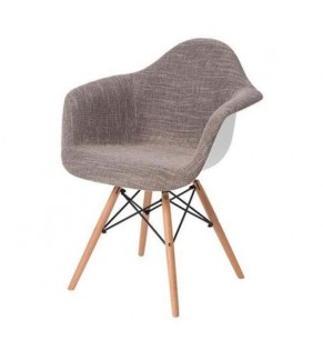 Charles Eames Upholstered DAW Style Chair - Half Fabric