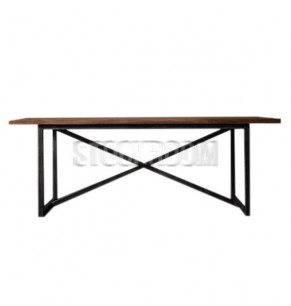 Benedict Solid Wood Industrial Loft Style Table