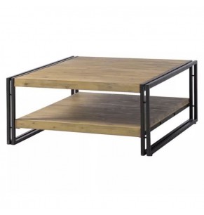 Manhattan Vintage Industrial Style Solid Wood Square Coffee Table by Stockroom