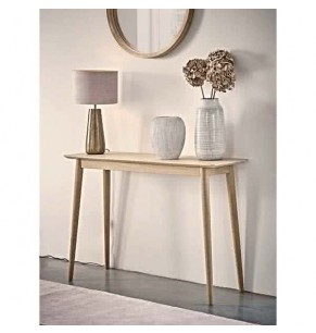 Shayne Solid Oak Wood High Console Table