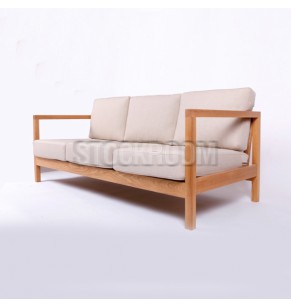 Kenwood Solid Wood Fabric Sofa - 2 Seater