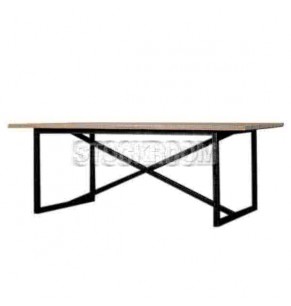 Benedict Solid Wood Industrial Loft Style Table