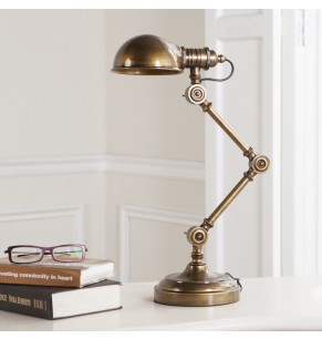 Industrial Chrome Jointed Table Lamp