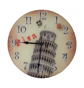 Vintage Style Italy Pisa Wall Clock