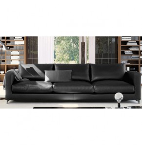 Melanie Feather Down Leather Sofa