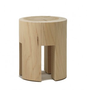 Melino Solid Elm Wood Stool / Side Table