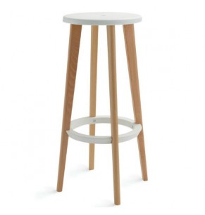 Razar Modern Bar Stool - White