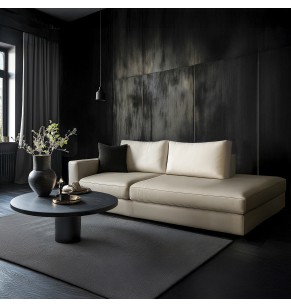 Akara Leather Feather Down Sofa - 2 seater