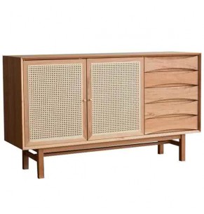 Angelos Style Solid Wood 5 Drawers Sideboard / Cabinet