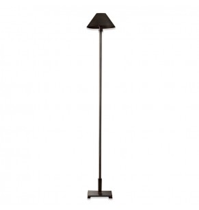 Aria Candlestick Black Floor Lamp With Metal Shade
