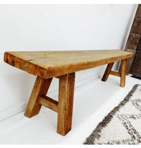 Arla Solid Elm Wood Bench