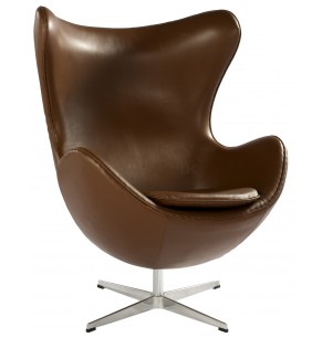 Arne Jacobsen Style Egg Chair - Leather