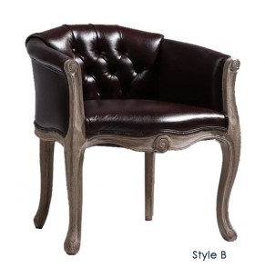 Baci Milano Style Armchair / Lounge Chair - Leather