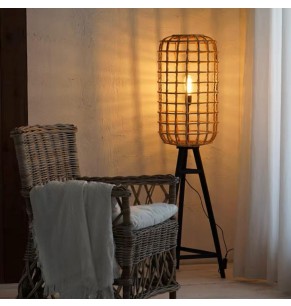 Bali Style Rattan Floor Lamp