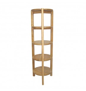 Bennie Solid Oak Wood Round Shelf