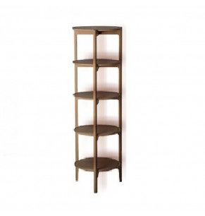 Bennie Solid Oak Wood Round Shelf