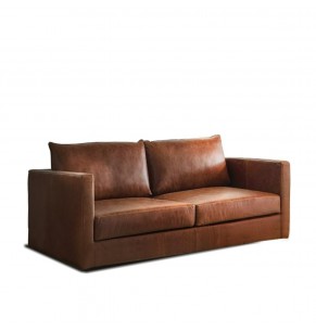 Berti Leather Feather Down Sofa