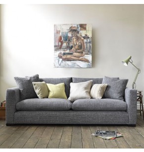 Berti Fabric Feather Down Sofa - 2 Seater