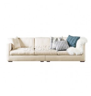 Berti Fabric Feather Down Sofa - 3 Seater