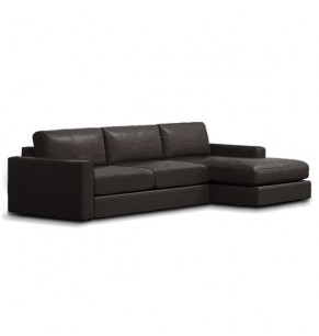 Berti Leather Feather Down Sofa - L Shape