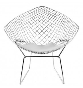 Bertoia Style Diamond Lounge Chair