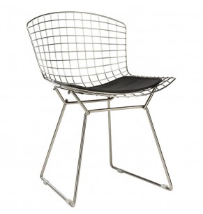 Bertoia Style Wire Chair with Pad - Premium Version