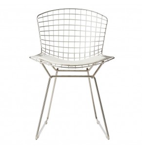 Bertoia Style Wire Chair with Pad - Premium Version