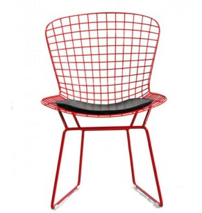 Bertoia Style Wire Chair with Pad - Premium Version