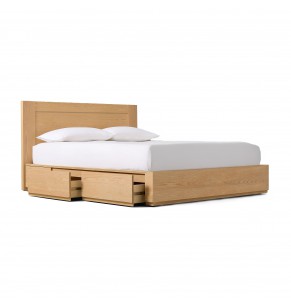 Bexley Solid Oak Wood Storage Bed With Drawers
