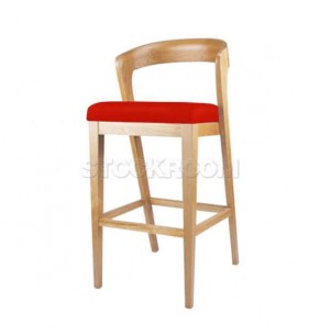 Bjorn Upholstered Wood Barstool