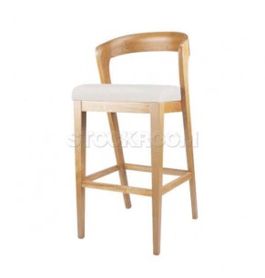 Bjorn Upholstered Wood Barstool