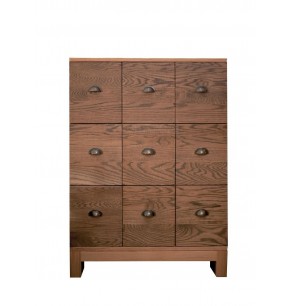 Bonhams Solid Oak Wood Chest of drawer- Vertical