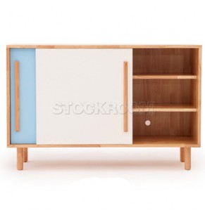 Camden Solid Wood Sideboard With Sliding Door