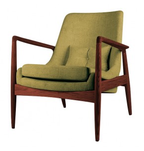 Cameron Solid Wood Upholstered Lounge Chair