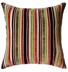 Capricious Velvet Strip Cushion