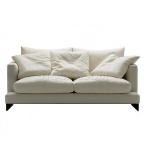 Carlo Leather Feather Down Sofa - 2 seater