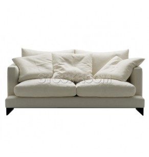 Carlo Fabric Feather Down Sofa - 2 Seater