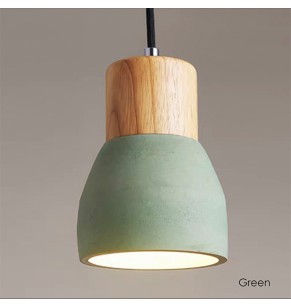 Cement Wood Style Pendant Lamp