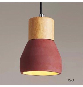 Cement Wood Style Pendant Lamp