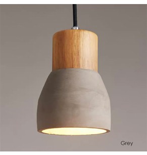 Cement Wood Style Pendant Lamp