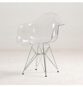 Charles Eames DAR Style Chair - Transparent (Set of 2)