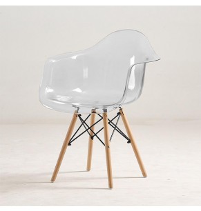 Charles Eames DAW Style Chair - Transparent (Set of 2)